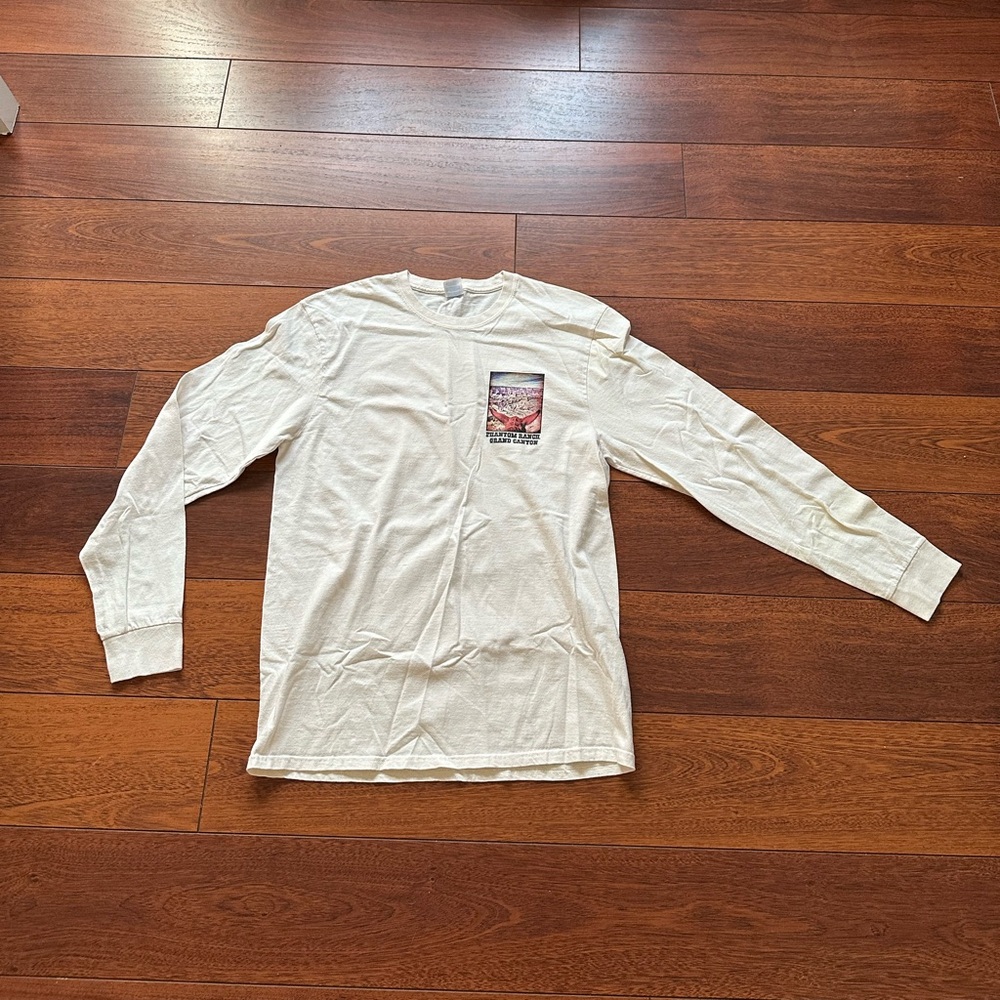 Vintage Cream Long Sleeve Shirt Size L